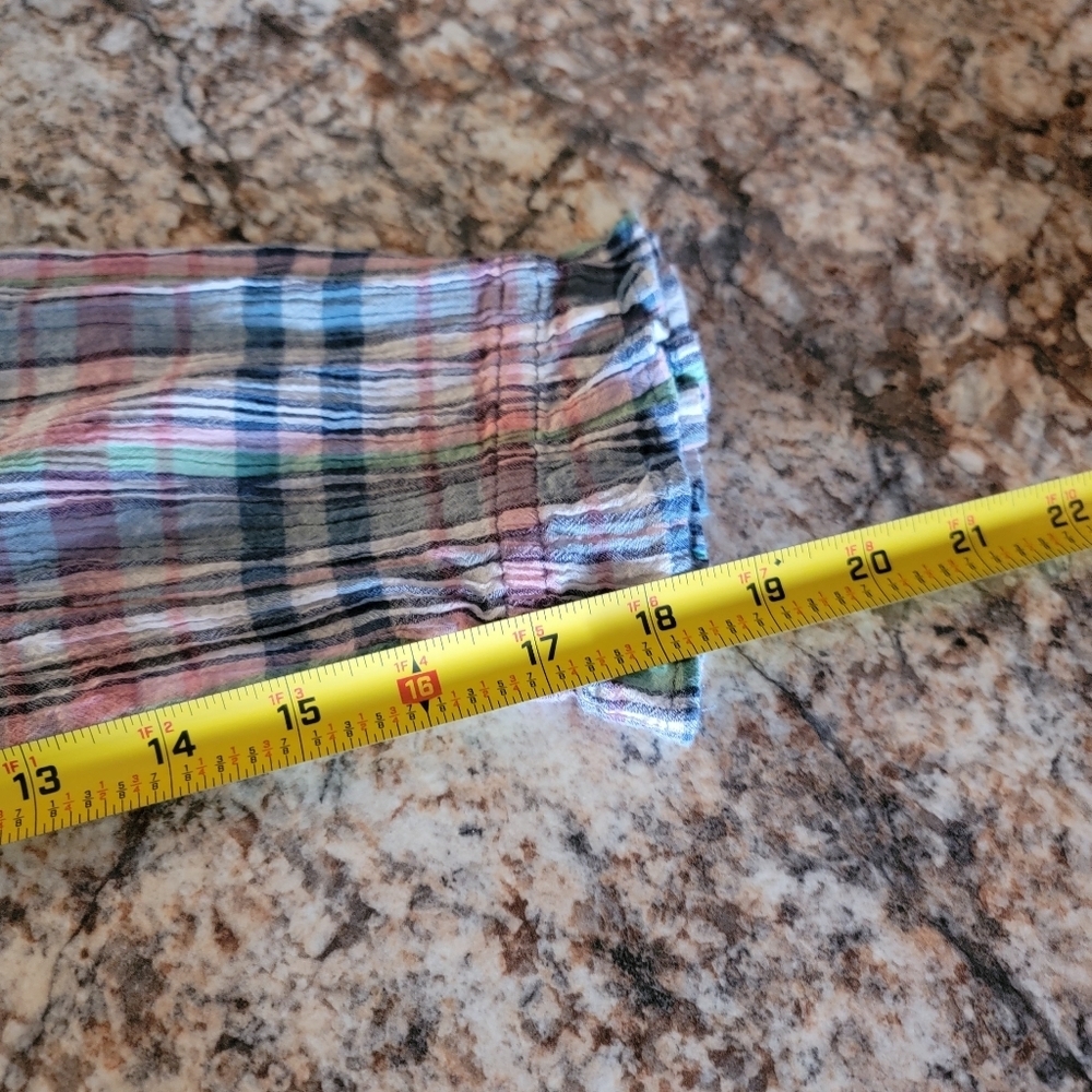 Rl Chaps Plaid Button Down Ruffle Accent 100% Cot… - image 7